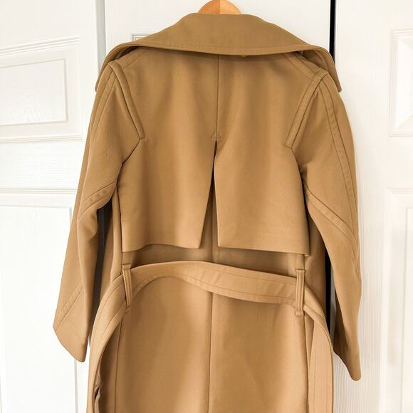 Rag & Bone Amber Belted Trench Coat Camel Wool Blend Long Coat Size XS EUC - Picture 11 of 13